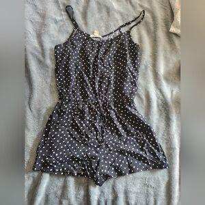 Forever 21 Black and White Polka Dot Romper